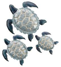 Celebrate one of earth's oldest living creatures with this metal wall art sea turtle. Regal Art Gift 3 Piece Galvanized Sea Turtle Wall Decor Set Reviews Wayfair