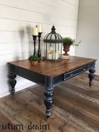 Black Farmhouse Coffee Table Rustic Coffee Table In 2020 Refurbished Coffee Tables Coffee Table Farmhouse Painted Coffee Tables