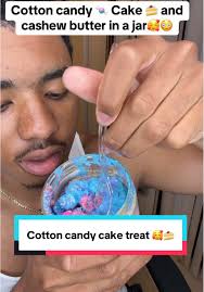 Putting Cotton Candy in A Jar of