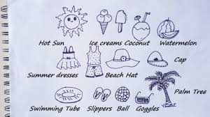 Check out these free printable. How To Draw Summer Season Drawing For Kids Summer Season Doodle Art For Beginners Youtube