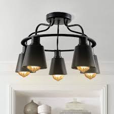 Included stainless steel bottom grid protects the surface of your sink by keeping dishes and heavy cookware elevated *reversible farmhouse design: Ganeed Industrial Metal Black Ceiling Light Fixture Flush Mount 5 Lights Semi For Farmhouse Porch Kitchen Lighting Light Pendant Lights Aliexpress