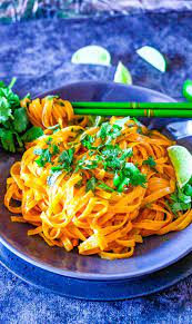 Instant Pot Thai Curry Noodles Averie Cooks Recipe In 2021 Spicy Recipes Thai Curry Cooking