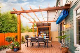 A canopy can protect you from the wind, rain and strong sunshine. Outdoor Pergola Cover Novocom Top