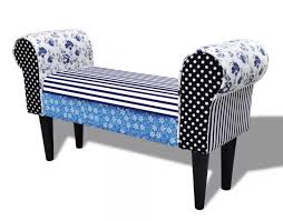 Banquette Patchwork Avec Accoudoirs Manako 100 Cm Lestendances Fr Tabouret De Rangement Banquette Design Banquette