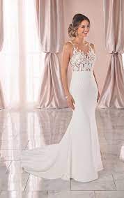 Lace And Chiffon Beach Wedding Dress With Illusion Bodice Stella York Wedding Dresses Boho Wedding Dress York Wedding Dress Chiffon Wedding Dress Beach