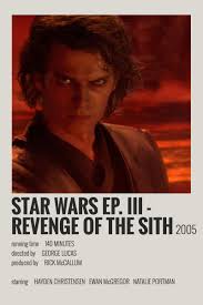 Alternative Minimalist Movie Show Polaroid Poster Revenge Of The Sith Film Posters Minimalist Star Wars Movies Posters Movie Posters Minimalist