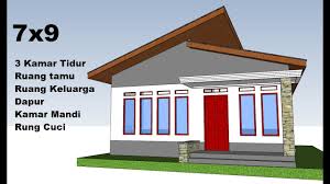 Rumah minimalis berukuran 6×9 meter pas jika diisi dengan 3 kamar tidur, 1 ruang tamu, 1 dapur merangkap ruang makan, serta 1 kamar mandi. Rumah Minimalis 7x9 3 Kamar Tidur Youtube