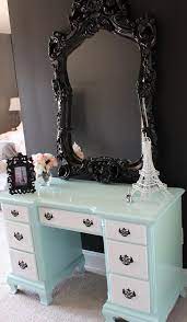 Imagine having your vanity area set up to makeup. Stunning Tiffany Blue Vanity 3 Paris Themed Bedroom Paris Interiors Woman Bedroom