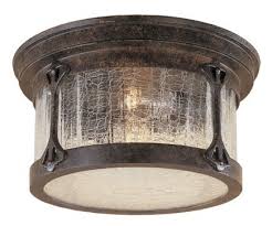 Rustic looks in chandeliers, hanging lights, ceiling lights, bathroom lights, rugs with a distressed look and accent furniture with that rustic look as well!. Canyon Lake Ext Flush Ceiling Light Designers Fountain Outdoor Ceiling Lights Flush Ceiling Lights
