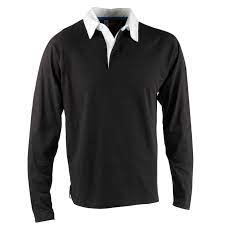 Latest kits from england, ireland, wales, scotland, new zealand, springboks & more. Herren Us Basic Schwarz Rugby Shirt Polo Weiss Kragen Top Langarm 100 Baumwolle Ebay