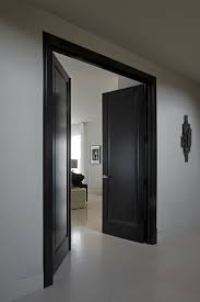 Double Swingdoor And Door Frame Black Lacquer Double Doors Interior Black Interior Doors Doors Interior