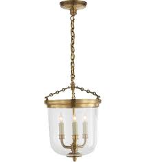 Thomas O Brien Merchant 3 Light 12 Inch Hand Rubbed Antique Brass Pendant Ceiling Light Polished Nickel Pendant Ceiling Pendant Lights Visual Comfort Lighting
