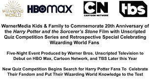 We're eaters, drinkers, travelers, and doers. Warnermedia Kids Family To Commemorate 20th Anniversary Of The Harry Potter And The Sorcerer S Stone Film With Unscripted Quiz Competition Series And Retrospective Special Pressroom