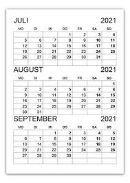 See more ideas about 2021 calendar, calendar printables, monthly calendar printable. Kalender Juli August September 2021 Kalender Su