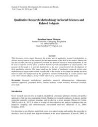 View qualitative research research papers on academia.edu for free. Qualitative Research Methodology In Social Sciences And Related Subjects Munich Personal Repec Archive