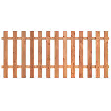 Outdoor Essentials 3 1 2 Ft X 8 Ft Western Red Cedar Spaced Picket Flat Top Fence Panel Kit 241286 The Home Depot Picket Fence Panels Wood Picket Fence Lattice Fence Panels
