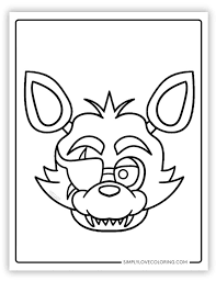 foxy fnaf coloring page