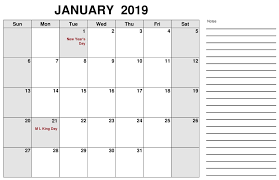 Pin On January 2019 Calendar With Holidays