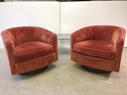 I have two beautiful chairs by mary webb wood,1976, excellant condition. Pair Of Woodmark Originals Swivel Chairs Style Of Milo Baughman At 1stdibs