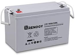 Some rvers will choose to outfit their as you can tell from our reviews, there's quite a bit of competition in the lithium rv battery market. Amazon Com Renogy Deep Cycle Agm Battery 12 Volt 100ah For Rv Solar Marine And Off Grid Applications Gray Automotive