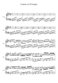 Canon And Gigue In D Major Piano Sheet Music Canon In D Major Piano Sheet Music Free Sheet Music Easy Sheet Music