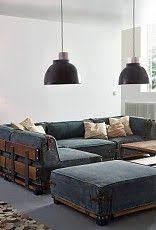 Eck Sofa Im Industrie Design Jeans Furniture Home Decor Remodel Bedroom
