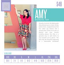 lularoe amy shirt sizing chart spring 2018 in 2019 lula