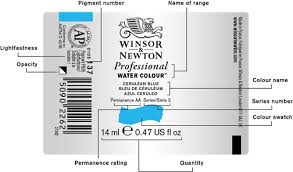 how to read the label on a winsor newton colour