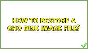 How To Restore A Gho Disk Image File? - Youtube