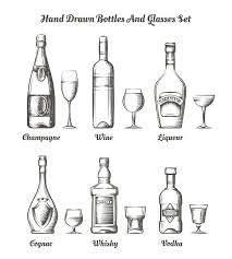 How to draw videos are. Alcohol Bottles And Glasses Bottle Drawing Beer Bottle Drawing Alcohol Bottles