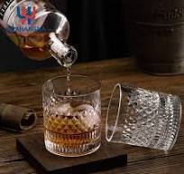 [Hot Item] Round 335ml Embossed Old Fashion Glass Cup Frosted Whisky  Tumbler Crystal Clear Whiskey Glasses Water Cup
