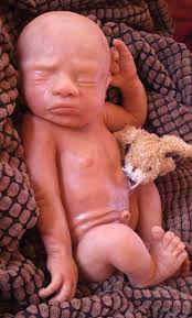 Introducing micro preemie Thomas. I sculpted, molded, poured & painted him.  He's a tiny but cherished Bub. He's my 1st full body baby I sculpted.