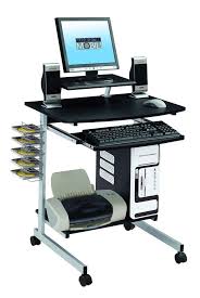 Heavy Duty Rolling Mobile Computer Desk Keyboard Laptop Workstation Computer Cart Compact Computer Desk Adjustable Computer Desk