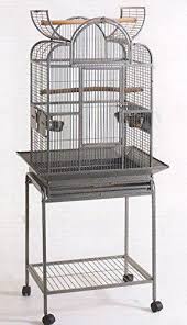 Bird Cage Seed Guard Metal Wrought Iron Open Play Top Bird Small Parrot Cage With Metal Seed Guard And Removable Rolling Stand Black Ham Pet Bird Cage Bird Supplies Bird Cage Accessories