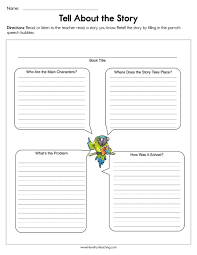 We have worksheets to go along with dozens of different chapter book titles, including the giver, phantom tollbooth, mr. Tell About The Story Worksheet Have Fun Teaching