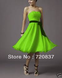 Aliexpress Com Buy Free Shipping Lime Green Short Evening Dress Party Cocktail B Green Wedding Dresses Green Bridesmaid Dresses Tea Length Bridesmaid Dresses