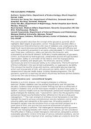 Pdf The Glycaemic Pyramid