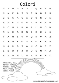 Colors Word Search In Italian Learning Italian Italian Language Learning French Worksheets