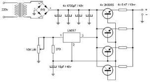 15 A Adjustable Power Supply Circuit Power Supply Circuit Electronic Circuit Projects Power Supply