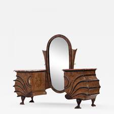 Just as the art nouveau period is known for women with long hair, flowers and curves, so is art nouveau furniture. One Of A Kind Art Nouveau Vanity Console