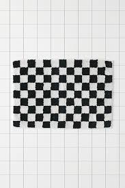 Each bath rug is finished with chic. Black White Checkerboard Bath Mat Urban Outfitters Uk