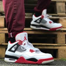 Air Jordan 4 Retro Fire Red Air Jordans Casual Shoe Sneakers Fashion Shoes
