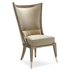 Find the perfect home furnishings at hayneedle, where you can buy online while you explore our room designs and curated looks for tips, ideas & inspiration to help you along the way. Caracole Collar Up Modern Classic Brown Upholstered Wingback Dining Chair Kathy Kuo Home