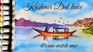 How To Draw Easily Lake Scenery Draw Beautiful Kashmir Dal Lake For Beginners Watercolor Youtube Dal lake is one of the most beautiful lakes and picturedque lake in india and the second largest lake the state of jammu & kashmir. how to draw easily lake scenery draw beautiful kashmir dal lake for beginners watercolor
