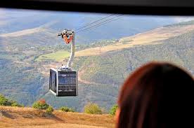 Bergbahn {f} seilbahn mountain cableway traffic transp. Reisebericht Rundreise Teil 3 Kloster Tatew Chndsoresk