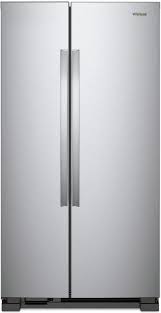 White/white 22 cubic foot (615 liter) capacity. Whirlpool Monochromatic Stainless Steel Side By Side Refrigerator 22 Cu Ft Wrs312snhm Leon S