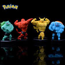 Pokemon Bulbasaur Weightlifting Model GK Fitness Muscle Man Action Toys  Figures Charmander Pikachu Squirtle Body Building Dolls - AliExpress