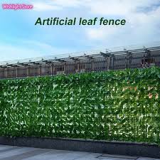 Artificial fence cloth flowers outdoor wooden hedge telescopic with buds leaves. Artificial Ivy Leaf Fence Net Green Dill Leaf Fake Plants Balcony Fence Grass Mat Outdoor Courtyard Decoration Fake Lawn Panels Artificial Plants Aliexpress