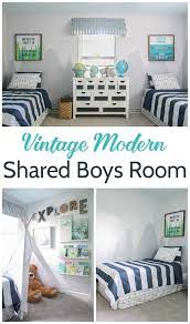 A boy's bedroom is the perfect place to let some creativity loose and showcase his unique personality. Boys Shared Bedroom Reveal Lovely Etc