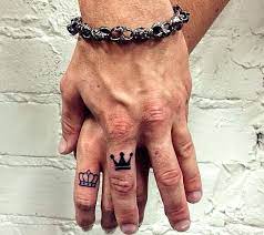Small crown tattoos can be placed on the finger. 40 Finger Crown Tattoos